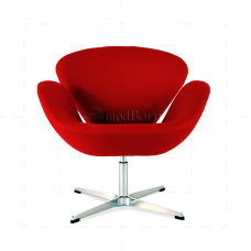 Swan Chair Red Cashmere Wool